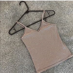 Black and white striped tank
